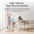 thumbnail image 4 of Lasko 38" All Season High Velocity Fan and Ceramic Space Heater with Remote, White, FHV820, 4 of 13