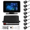 thumbnail image 1 of Car Parking Sensor Reversing Radars System Front & Rear Support Sound Warning/Buzzer/Mute with 8 Parking Sensors Distance Detection LCD Distance Display Volumes Adjustable, 1 of 6