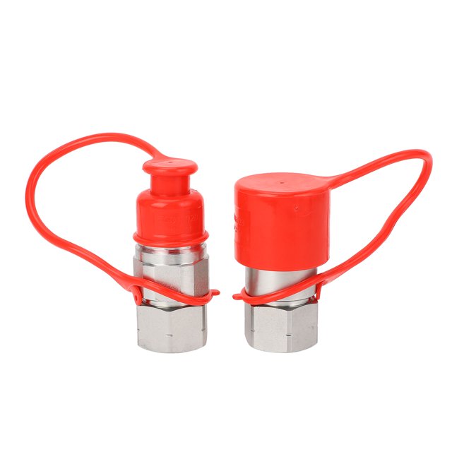 Quick Connect Couplers, Hydraulic Quick Coupling 2PCS Sleeve Locking Dust Proof Caps for Skip Steer Loader