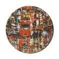 thumbnail image 1 of Fantasy Mouse Pad for Computers, Urban Abstract Picture with Tramway and Human Crowd Cityscape Traffic Rush Hour, Round Non-Slip Thick Rubber Modern Mousepad, 8" Round, Multicolor, by Ambesonne, 1 of 2