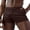 Brown1, variant on Maean Men's Beach Shorts 3 Inch Casual Summer Vacation Shorts Solid Color Corduroy Pants with Pockets