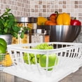 thumbnail image 2 of MERRYHAPY White Plastic Dish Drying Rack Kitchen Storage Organizer with Drain Board, and Space-Saving, 2 of 6