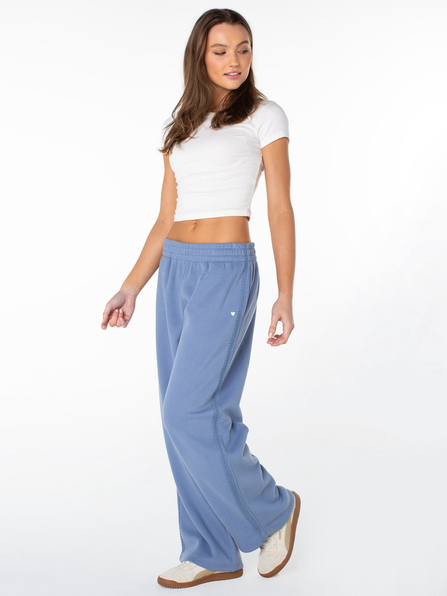 Celebrity Pink Women's and Women's Plus Fleece Wide Leg Sweatpant, Sizes XS-4X