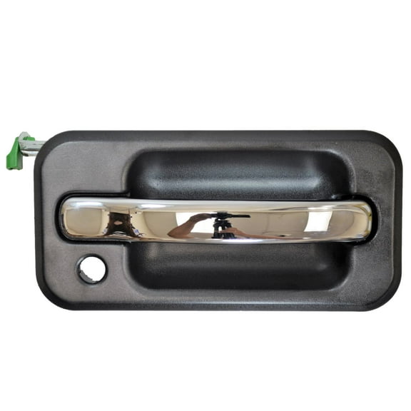 PT Auto Warehouse GM-3951MA-FR - Outer Exterior Outside Door Handle, Textured Black Housing with Chrome Handle, with Keyhole - Passenger Side Front Fits select: 2003-2005 HUMMER H2