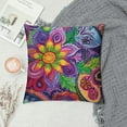 thumbnail image 2 of ONETECH Square Throw Pillow Covers Colorful Mandala Flowers Pillow Cases Decorative for Home Bedroom Sofa Watercolor Nature Floral Interlaced Petals Painting Pillowcases, 2 of 5