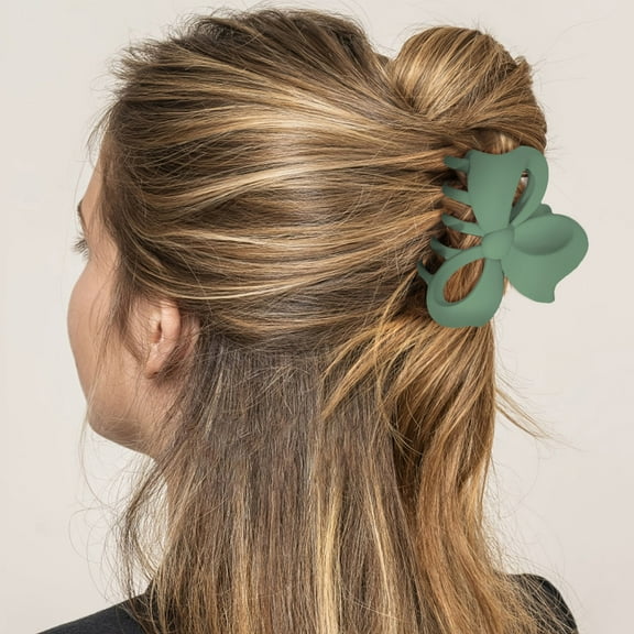 Elegant Women's Bow Tie Hair Clip Frosted Finish Clip for Secured Styling and Hair Accessories