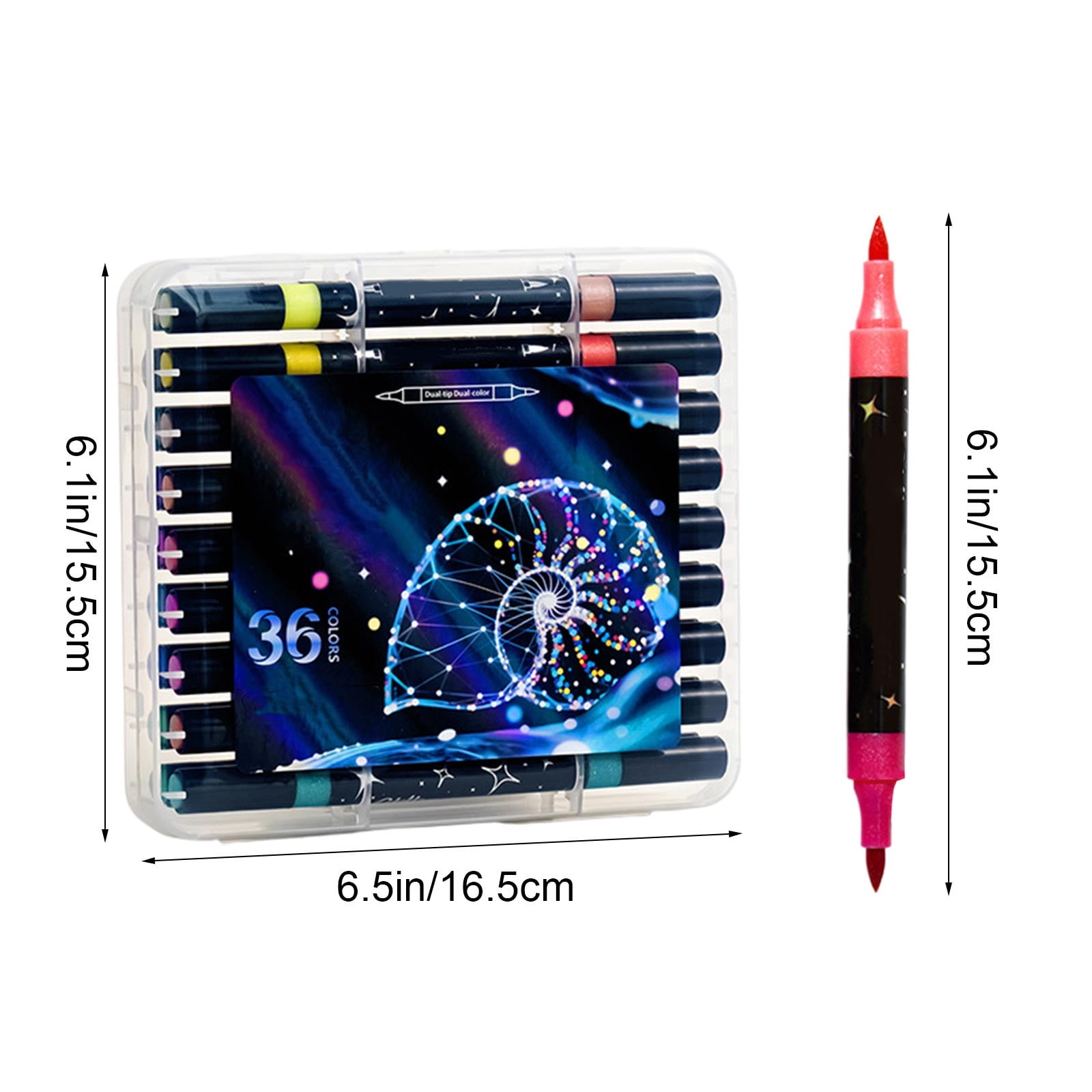 weibbin Two Tone Glitter Markers Pearlescent Fluorescent Pens For Art Planners And Coloring 10ml With Dual Tip And 2 Colors