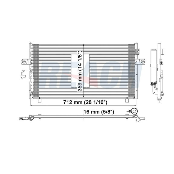 REACH 31-3036 Condenser for a MAXIMA 98-99 Condenser Replacement