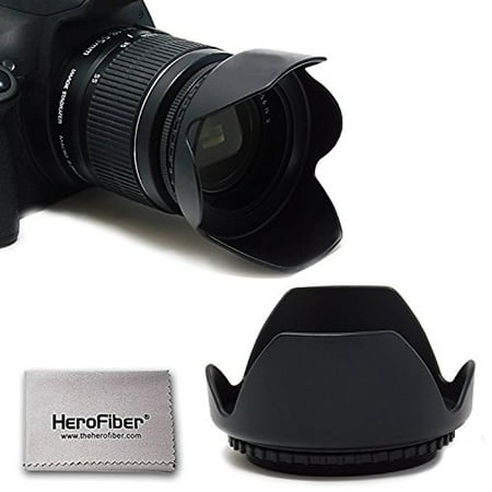 58MM Lens Hood (Hard) For Canon Cameras including CANON Rebel (T7i T6S T6i T6 T5i T5 T4i T3i T3 T2i T1i XT XTi XSi SL1), CANON EOS (800D 750D 700D 650D 600D 550D 500D