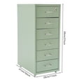 thumbnail image 2 of 6-Tier Green Metal File Cabinet Rectangular Vertical File Cabinet Filing Cabinet for Office Study Dresser, 2 of 16