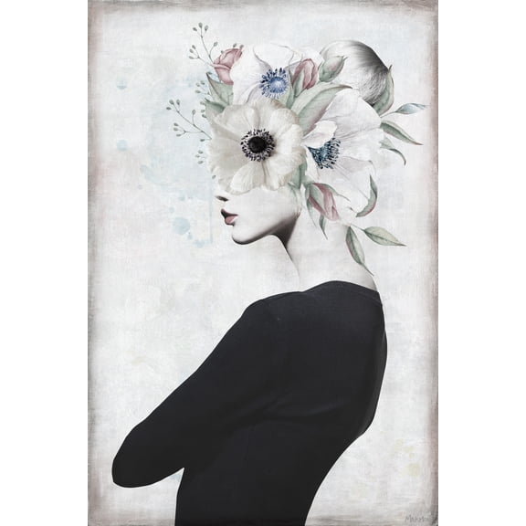 Confidently Beautiful 12 in x 8 in Painting Canvas Art Print, by Marmont Hill