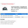 thumbnail image 2 of Transmission Mount - Compatible with 1994 - 1999 Chevy C2500 Suburban 1995 1996 1997 1998, 2 of 2