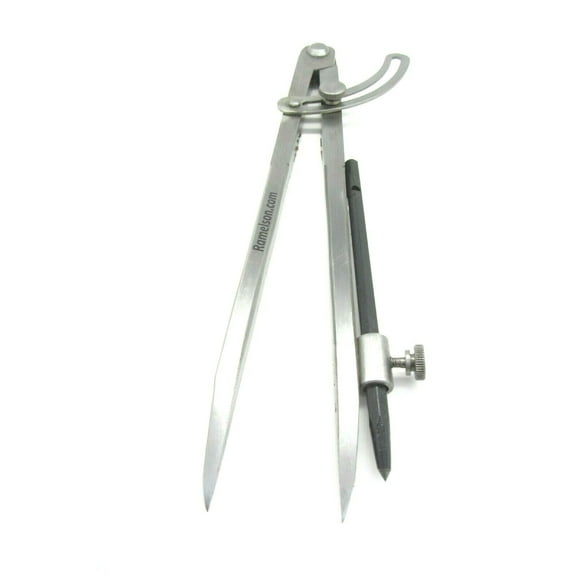 Ramelson 10" Wing Compass Caliper Divider w/Carbide Scribe, Professional Machinists Metal or Wood Marking Tool (10 inch)