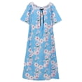 thumbnail image 5 of Valcatch Nightgowns for Women Short Sleeve Sleep Shirt Loose Comfy Nightdress Plus Size, 5 of 6