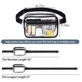 thumbnail image 3 of JOWURY Clear Fanny Pack - Clear Fanny Pack Stadium Approved Clear Bag for Stadium Events  Suitable for Men and Women Sports Events   Concerts Activities  Beaches Black, 3 of 8