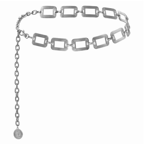 DESIGNICE Women's Layered Sparkle Waist Chain Belt for Dress Fashion Slimming Casual