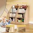 thumbnail image 3 of Bookshelf,4 Tier  Book Shelf for  Rooms,Wood Children Bookcase, Storage Books Rack,Toddler Bookshelf, Book and Toy Organizer,Books Display Shelf for Bedroom, Playroom, Nursery, 3 of 14