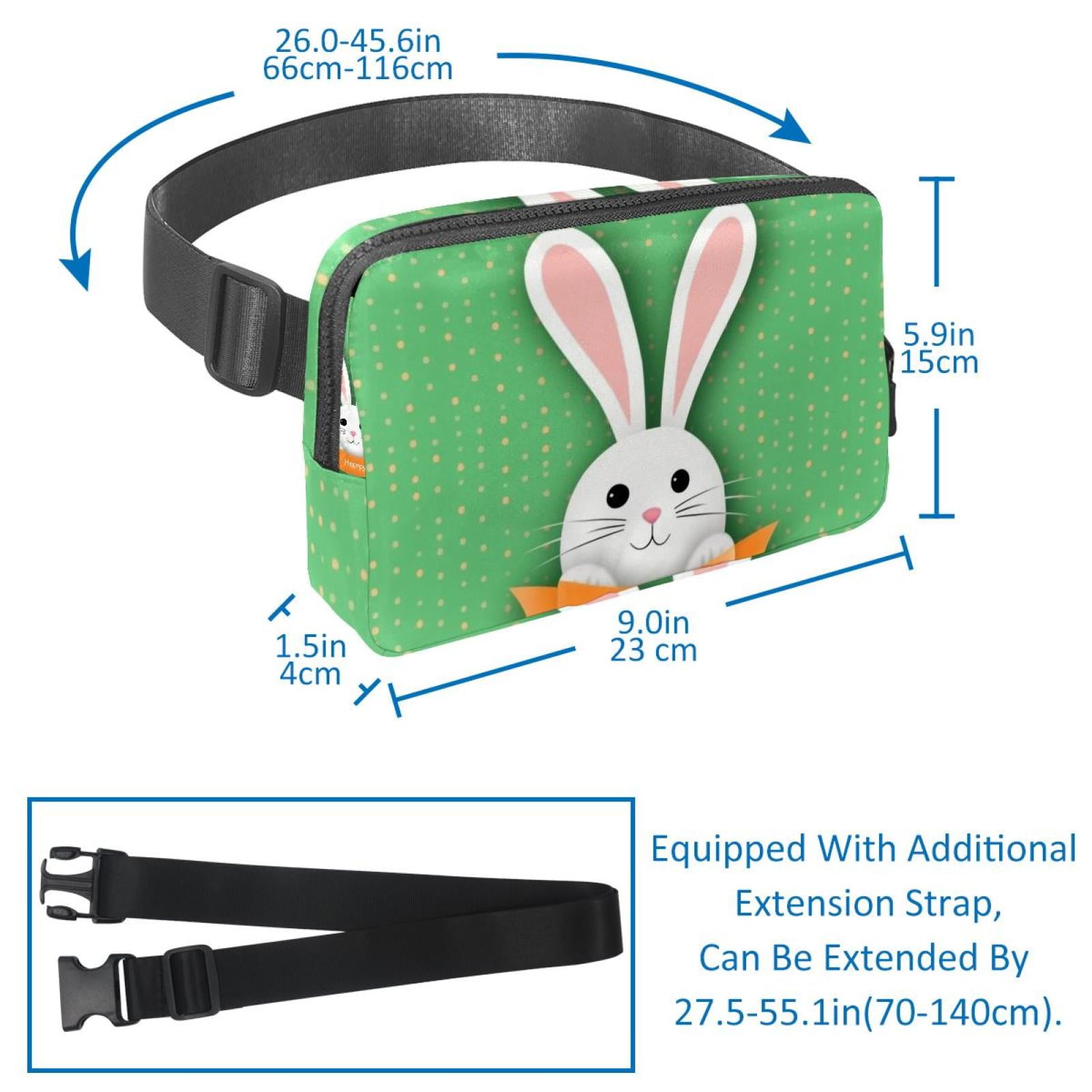 Easter Lightweight Adjustable Fanny Pack with Extension Strap - Unisex Waist Packs Crossbody Bag