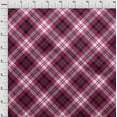 thumbnail image 4 of oneOone Viscose Chiffon Magenta Fabric Tartan Dress Material Fabric Print Fabric By The Yard 42 Inch Wide, 4 of 4