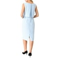 thumbnail image 3 of INSPIRE CHIC Women's Office Sheath Dresses Laye Sleeveless Work Pencil Dress, 3 of 4