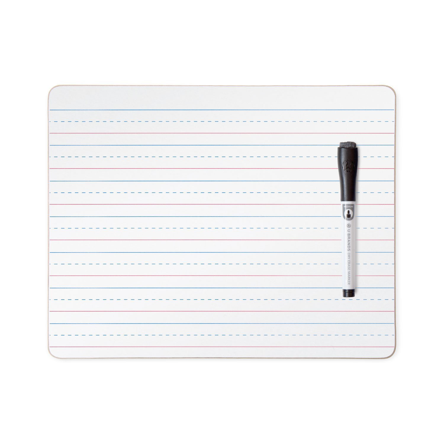 2 Pack with 10 Pcs Dry Erase Markers 9 X12 in Dry Erase Small White Board for Kid with Lines Double Sided 