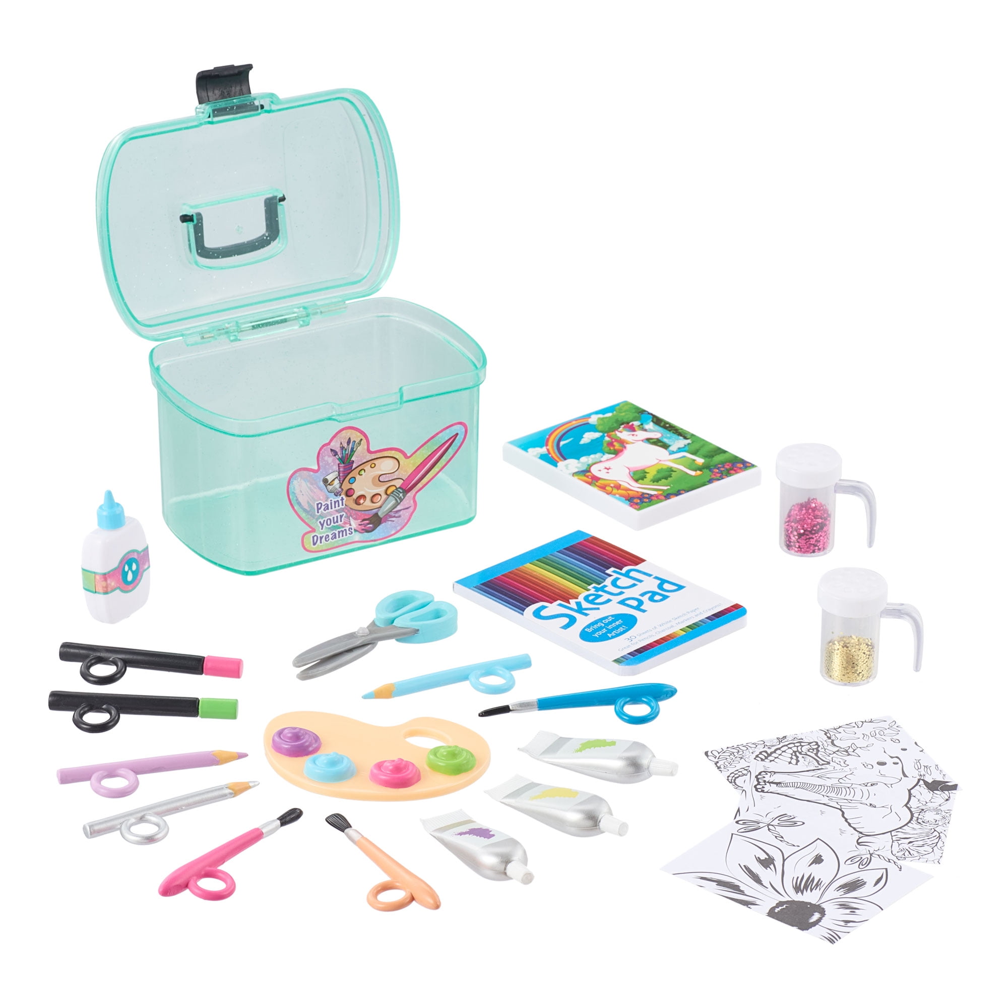 My Life As Art Bin Play Set for 18-Inch Dolls, 22 Pieces