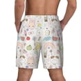 thumbnail image 4 of Goofa Summer Rabbit Printed Men's Swim Trunks Board Shorts Quick Dry Mens Swimming Trunks with Compression Liner,Breathable Fit Hawaii Beach Shorts-3X-Large, 4 of 9