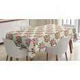thumbnail image 1 of Japanese Tablecloth, Blossoming Sakura Flowers Coming of the Spring Nature Arrangement, Rectangular Table Cover for Dining Room Kitchen, 60 X 90 Inches, Pale Pink Green and White, by Ambesonne, 1 of 3