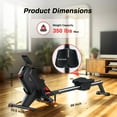 thumbnail image 4 of MERACH Magnetic Rowing Machines 350lbs Weight Capacity, Indoor Foldable with 16 Levels Resistance for Home Workout, 4 of 9
