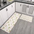 thumbnail image 2 of Pioneer Flower Floral Print Pattern Kitchen Rugs Sets Of 2, Anti Fatigue Non Slip Washable Floor Mats for Kitchen Sink Laundry, 17X30 Inch + 17X47 Inch, 2 of 6
