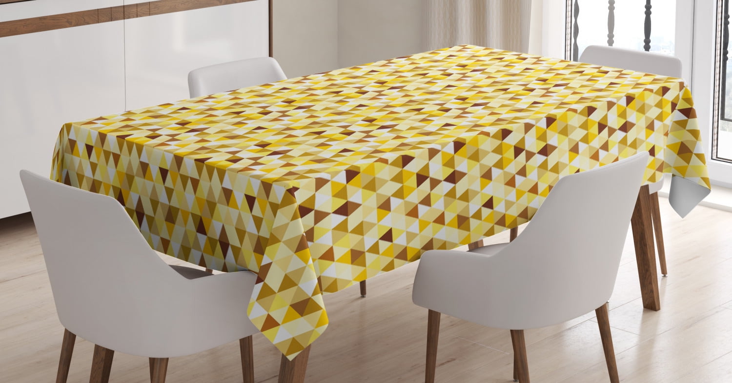 Abstract Tablecloth, Triangle Pattern with Rhombus Shape Geometric