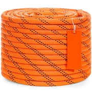 KFFKFF Arborist Tree Climbing Rope Double Braid Polyester 3/8 x 120 48-Strand
