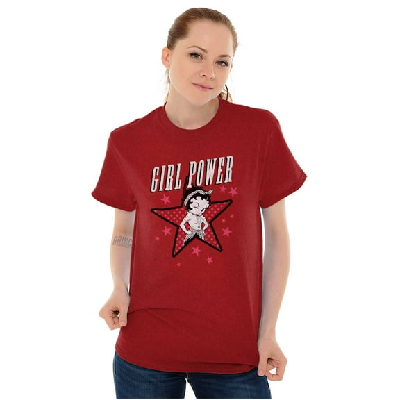 Betty Boop Girl Power Adorable Women's Graphic T Shirt Tees Brisco Brands S