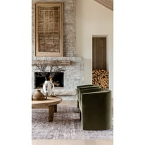 Livabliss x Vivir Eleni Vintage Washable Area Rug, 8'10" x 12', Dusty Blue, (9' x 12')