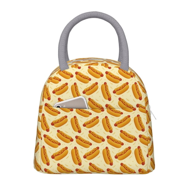 Balery Hot Dog 3 Bolsa de Almuerzo para Mujeres, Caja de Almuerzo, Bolsa de Almuerzo Pequeña Impermeable, Tote de Almuerzo Reutilizable con Gran Capacidad