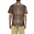 thumbnail image 3 of INSPIRE CHIC Men's Shirts Regular Fit Short Sleeve Leopard Print Casual Button-Down Shirt 2XL Leopard Print, 3 of 5