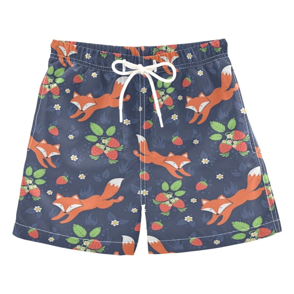 Boys' Swim Trunks Kids Beach Shorts Quick Dry Board Shorts Little Fox 2T