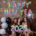 thumbnail image 5 of Gradient Color “Happy New Year” Alphabet Foil Balloons Banner party Decoration,Crown 2025 Conjoined Digital Balloons,New Year party decorations ﻿, 5 of 6