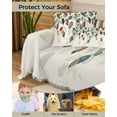thumbnail image 4 of Fall Teal Green Leaves Sofa Couch Covers for Dog,Washable Sectional Couch Slipcovers for Loveseat with Tassels,Thanksgiving Autumn Eucalyptus Non Slip Sofa Throw Cover Blanket Large 71''x102'', 4 of 8