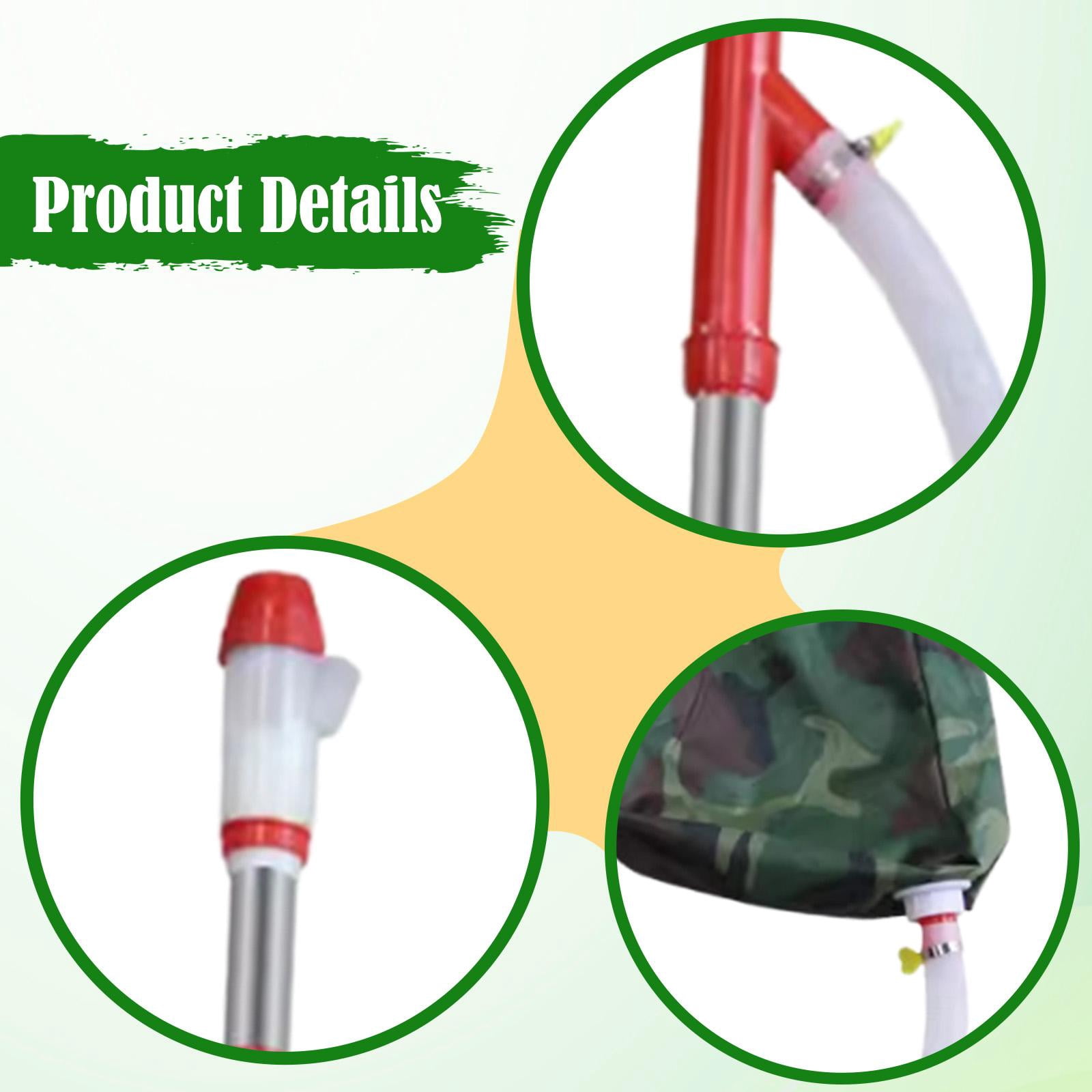 CarpNettore Fertilizer Spreader Agricultural Manure Applicator Garden Handheld with Backpack Single Metal Tube