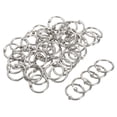 thumbnail image 1 of Unique Bargains Metal Binder Rings, Detachable Snap Clips, Silver Tone, 50 Count, 1 of 5