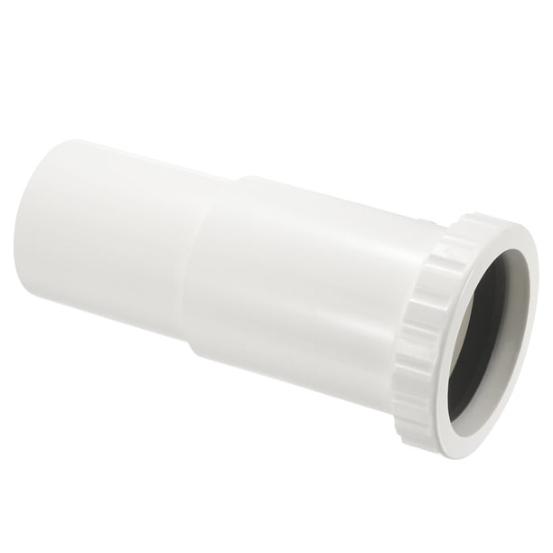 Tubo de extensión Uxcell de 110 mm/4.33" para desagüe, conector de PVC para cocina, blanco