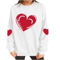 thumbnail image 5 of Valentines Women Shirts Love Heart Graphic Long Sleeve Funny Sweater Shirt Pullover Tops Festival Red Sweatshirts, 5 of 9