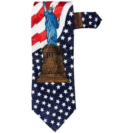 Liberty Vintage Tie - 4th of July American Flag Lady Neck Tie