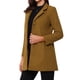 thumbnail image 4 of Abrigo de mujer INSPIRE CHIC de longitud media, con cuello alto, de un solo botón, abrigo de invierno, marrón, talla XS, 4 of 6