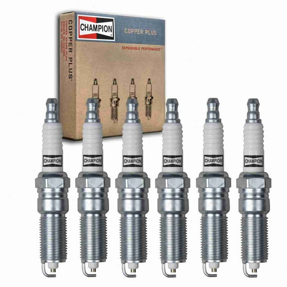 6 pc Champion 443 Copper Plus Spark Plugs for 5149002AA RE16MC Ignition Wire Secondary Fits select: 2001-2010 CHRYSLER PT CRUISER, 2001-2006 DODGE STRATUS