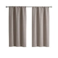 thumbnail image 5 of Mainstays Iris Linen Look 100% Blackout Curtain Panel Pair, Set of 2 Room Darkening Drapes for Bedroom, Brown, 37"W x 63"L, 5 of 5