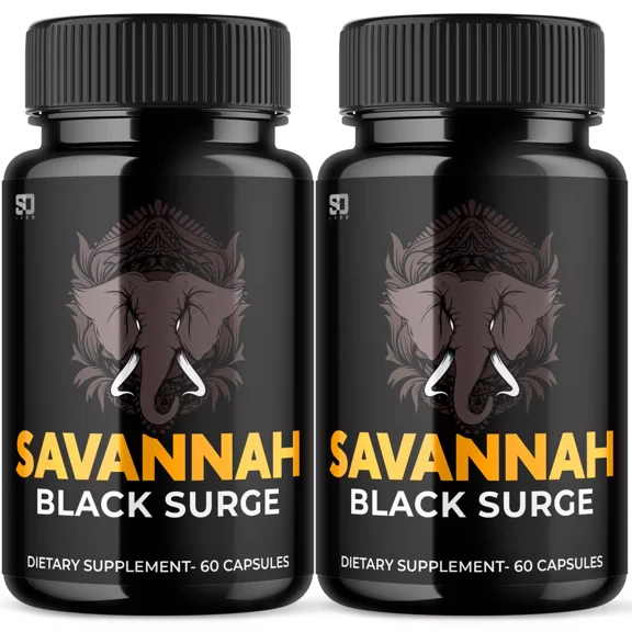 Savannah Black Surge - Support Performance and Vitality for Men (2 Pack)