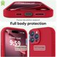 thumbnail image 3 of Funda de Silicona Premium, Forro de Microfibra Suave, para iPhone 16 Pro de 6.3 Pulgadas, Rojo, 3 of 7