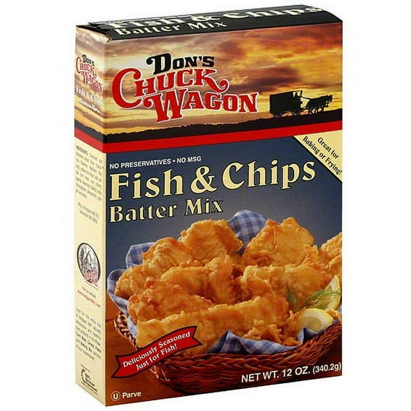 Don's Chuck Wagon Fish & Chips Batter Mix, 12 oz, (Pack of 6)
